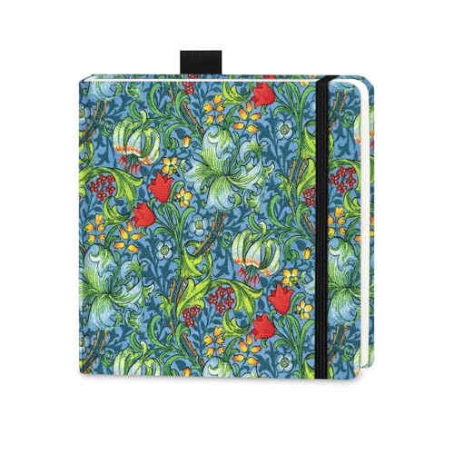 5x5" Watercolor Sketchbook,Mixed Media Pad,Travel Portable Drawing Journal | 140LB/300gsm 20Sheets/40Pages Watercolor Paper,Cold Press,Cloth Fabric Hardcover,Sewing Binding,Lay-Flat.Morris - color: 300gsm-Morris