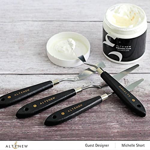 Altenew White Embossing Paste for Cards, Scrapbooking, Journaling, Palette Knife Set of 4 for Crafts and Mixed Media Projects