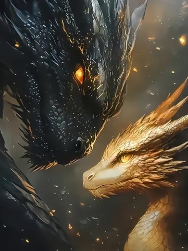 BYGFHLYW Animal Dragon Paint by Numbers Kit for Adults Beginners - color: PB322-1
