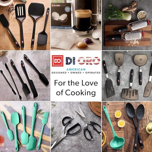 DI ORO Silicone Spatula Set - 600F Heat Resistant, 5-Pc Mint - color: Mint