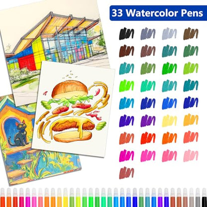 Halobios Art Supplies, 144-Piece Deluxe Art Set Professional Art Kit with Portable Aluminum Case, Crafts Drawing Painting Kit for Gifts Adults Kids Artists