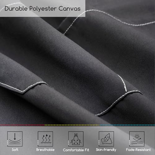 MEEDEN Painting Apron for Men Women: Adjustable Cross Back Waterproof | Polyester Canvas Art Apron with 3 Pockets - Artist Apron for Acrylic Oil & Watercolor Painting, Gardening, Cooking - Taupe - color: Taupe