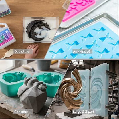 BBDINO Silicone Mold Making Kit 40A Clear 2.42 lbs - color: 2.42 lbs