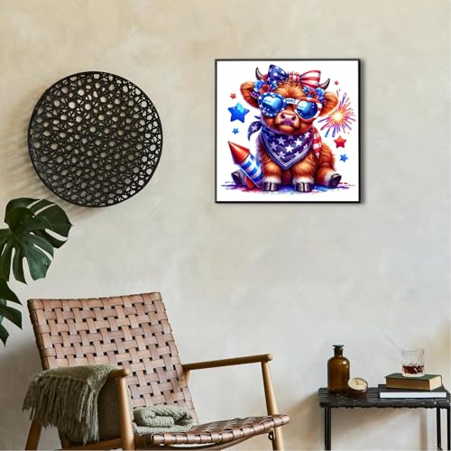 GOUOYANA Highland Cow Diamond Art Kits for Adults Cow Diamond Painting Kits - color: DP02808