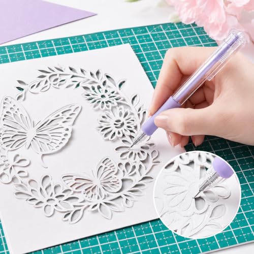 7Pcs Craft Paper Knife Pen, Knife Pen Craft Cutting Tools Art Cutting Tools Utility Knifves Paper Cutter Retractable Precision Papers Cutting Tool for DIY Kit Scrapbooking Drawing Crafting