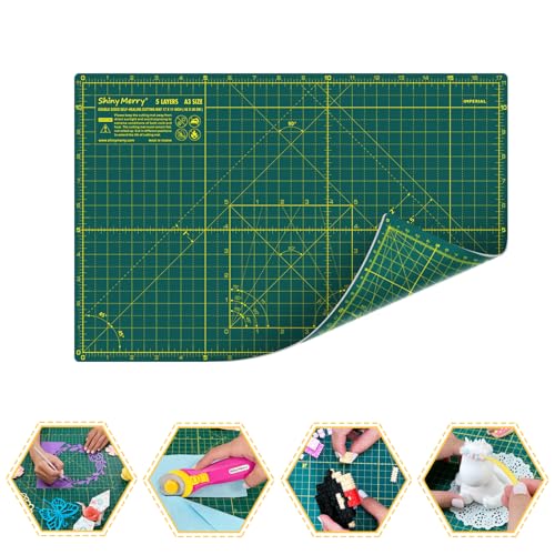 Self Healing Cutting Mat A3 12"x 18" Double Sided Green Mat - color: Green, size: A3 (12" x 18")