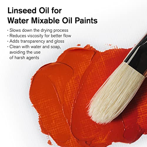 Winsor & Newton Artisan Linseed Oil, 250ml (8.4-oz) bottle | Creates Fatter Paint, Glossy Paint, Increases Flow/Dispersion, Slows Drying Time, Reduces Viscosity, Increases Transparency - color: Artisan Linseed Oil, style: 8.4-oz Bottle