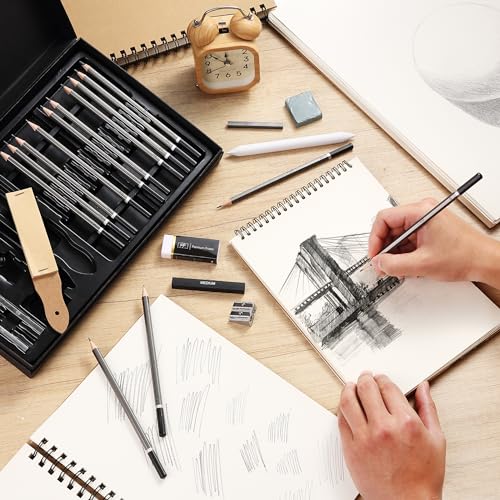 Mr. Pen- Drawing Sketching Pencil Set, 25 pcs, Graphite Pencils (10B-6H) - size: 25 pcs