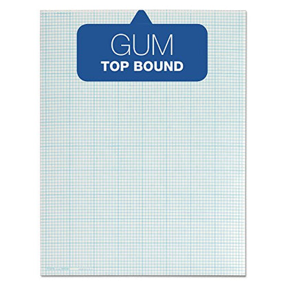 TOPS 35081 Cross Section Pads, 8 Squares, 8 1/2 x 11, White, 50 Sheets - size: 8 Squares/Inch