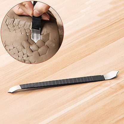 Pottery Clay Modeling Tools Fish Scale Texture Pattern Clay Sculpture Tool Pottery Carving Blade Ceramic Making Tool