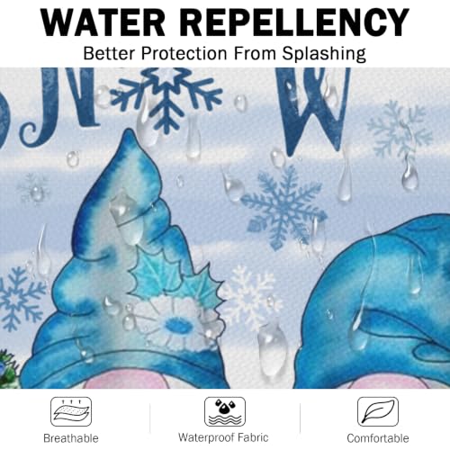 Imiss Waterproof Stain-Resistant Cooking Chef Aprons for Grill BBQ Baking 27 X 31 Inch - color: Winter Gnome