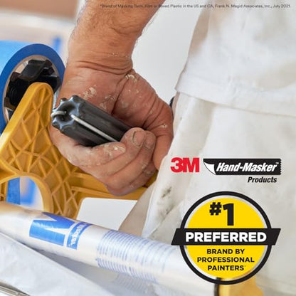 3M Hand-Masker Painter's Plastic Plus, 9 x 400-Feet, MFB-9 | Masking Film, Protects Surface From Paint Splatters, Drips, Roller Mist or Spray, Lacquer and Solvent Resistant