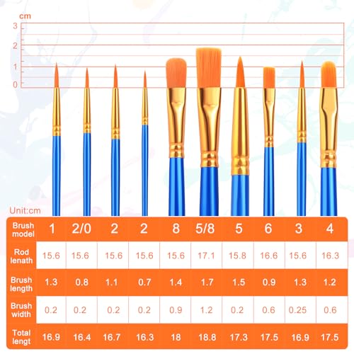 ESRICH 60PCS Paint Brushes, Paint Brush for Acrylic Painting - color: Blue, size: 60