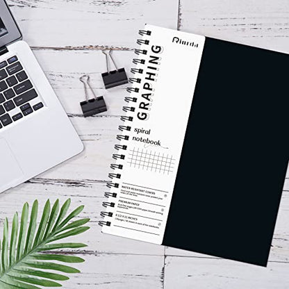 Graph Paper Notebook Spiral Notebook 8.5" x 11" | 8 Pack Grid Paper Notebook Graph notebook Engineering notebook Thick Graphing Paper Notebook Hardcover Journal for School - size: A4, style: 8GRAPH NOTEBOOK