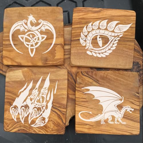 Dragon Stencils for Crafts 6” Reusable Dragon Stencil Templates for Painting on Wood T-Shirts Canvas - style: Dragon