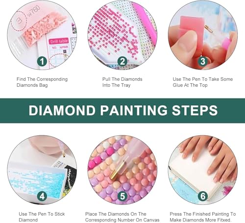 3 Pack Diamond Art Kits for Adults, Flowers Diamond Painting Kit 12x16 inch - color: 3 Pack Valentines, size: 11.8x15.7in(30x40cm)