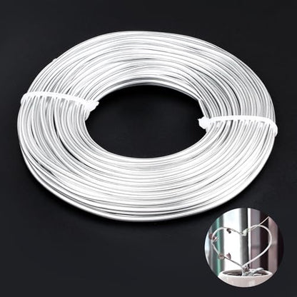 9 Gauge Aluminum Craft Wire, 52.5F 3mm Silver Bendable Metal Wire - color: Silver