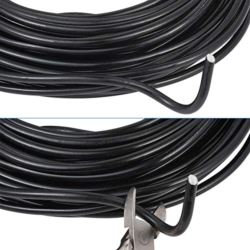 52 Feet 4mm Black Aluminum Wire Bendable Metal Craft Wire for Beading Sculpting Jewelry Making - color: Round-Black, size: 4mm