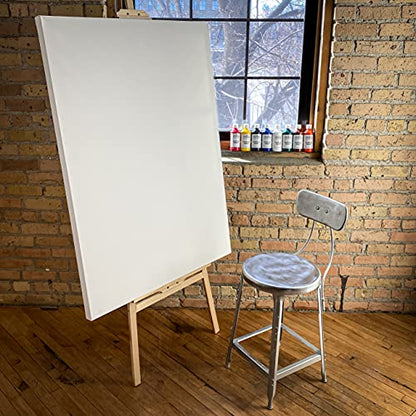 milo Stretched Artist Canvas, 36x48 inch, 2 Pack, 3/4” inch Profile | 15 oz Gesso Primed Large Canvases, Studio Wrapped, Blank White Cotton, Ready-to-Paint Art Supplies for Acrylic, Oil, Tempera