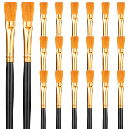 JJUNW 20 Pcs Small Brush Bulk for Detail Painting, Watercolor Paint Brushe Bulk Paint-Brushes Set for Acrylic Painting Oil Watercolor Face Nail Art Canvas Miniature Detailing & Rock-Painting