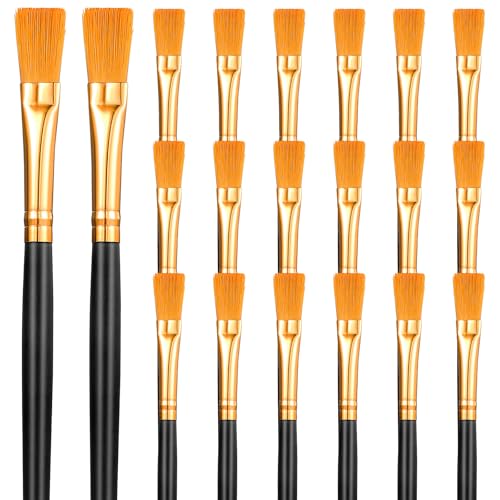 JJUNW 20 Pcs Small Brush Bulk for Detail Painting, Watercolor Paint Brushe Bulk Paint-Brushes Set for Acrylic Painting Oil Watercolor Face Nail Art Canvas Miniature Detailing & Rock-Painting