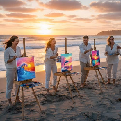 Sherr 12 Pcs Pre Drawn Canvas for Adults,Beautiful Scenery,8 x 10 Inch - size: 8 x 10 Inch, style: Beautiful Scenery