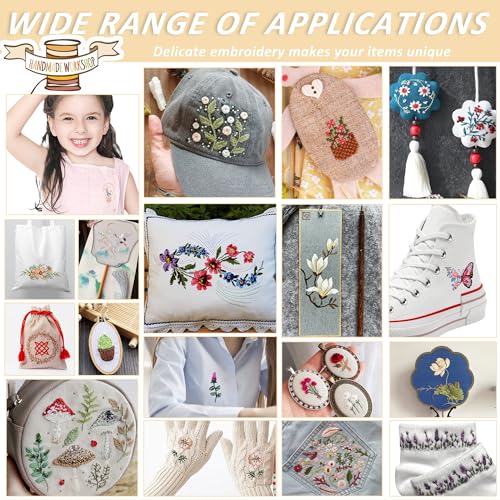 Water Soluble Embroider Pattern Stabilizer - CRASHOT 4 Sheets Stick and Stitch Embroider Paper Wash Away, Flower Floral, Daisy, Butterfly, Designs, Suprise for Hand Sewing Lover - style: Floral1549