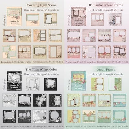 60 Sheets Romantic Floral Frame Stickers for Scrapbooking - color: Memories in an Instant