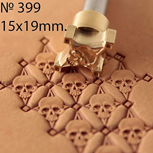 DandS ltd Skull Leather Stamp Tool, Professional Steel Craft Tool for Leatherworking, Embossing, Carving & Stamping Leather Projects, Belts Wallets & DIY Projects Compatible with Mallet #399 - color: Skull 0.47 x 0.27"
