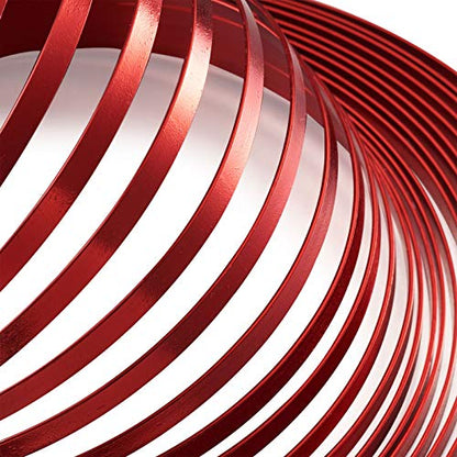 Fashewelry 32.8Ft 5mm Aluminum Flat Wire Solid Bendable Metal Craft Wire Strip for Bezel Sculpting Armature Jewelry Making Gem Metal Wrap, Red - color: Flat-5mm-Red