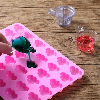 40ml Disposable Plastic Resin Mixing Cups, 150 Pieces 40ml Small Paint Cup Clear Disposable Plastic Measuring Cups for Mixing Paint, Stain, Epoxy, DIY Resin Crafts