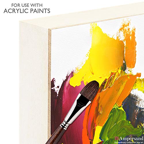 Ampersand Canvas Texture | 4x4 | 1.5" Cradled | Textured Gesso Panel - size: 4"x4", style: 1-1/2" Cradled