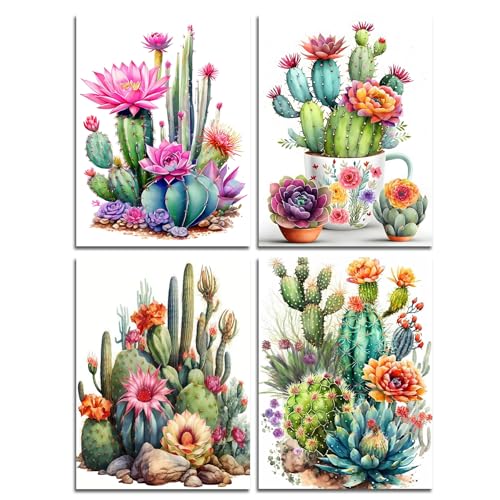 Lanzeyo Diamond Painting Kits for Adults, Adult Hand Crafts Diamond Art Kits, Succulent Diamond Dots Kits, Gem Art for Living Room Wall Art (Succulent) - color: 04 Succulent