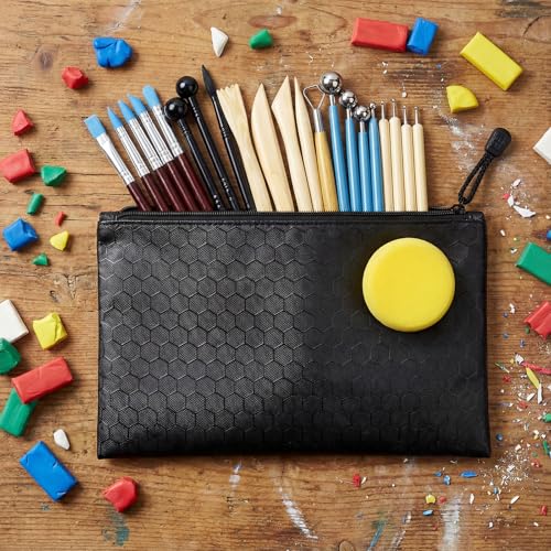 DKALIO 42 PCS Clay Tools Kit, Professional Polymer & Pottery Clay Tools Set with Stainless Steel Heads for Carving, Molding, Stippling, Shaping - Perfect for Artists, Beginners & DIY Craft Projects