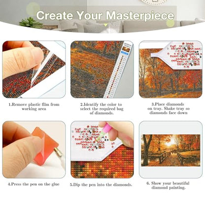 HeeBenor Large Landscape Diamond Painting Kits for Adults 27.5X15.7 Inch - color: Sunset Landscape 018
