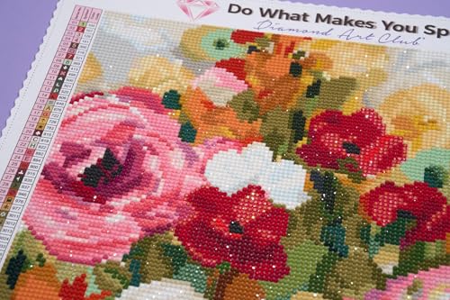 DIAMOND ART CLUB Lea's Garden Diamond Art Kits for Adults | Premium Diamond Painting Kit, Fun DIY Crafts for Adults, Round Diamond Art Canvas, 13" x 13" (33 x 33 cm) - color: Lea's Garden