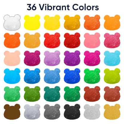 finenolo 36 Colors Twist Crayons for Toddlers and Kids, Washable - color: 36 Colors