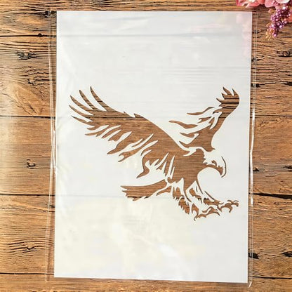 TIAMECH A4 Reusable American Eagle Stencil for Painting - style: Eagle