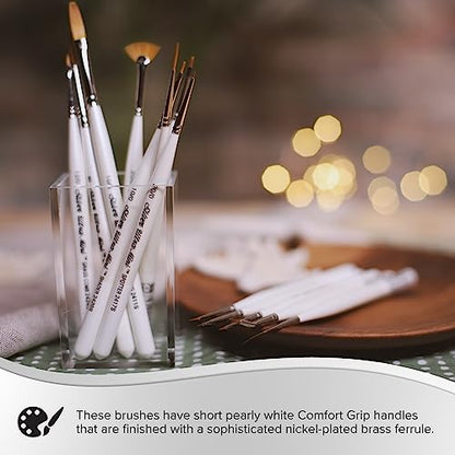 Silver Brush Limited Ultra Mini Detail Paintbrush Set, 4pc - color: Detail Set, size: 4 Pc