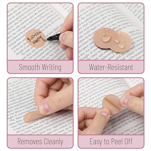 Mr. Pen- Round Transparent Sticky Notes, 1.1” Diameter, 14 Pads, 560 Sheets - color: Organic Modern, size: 560 pcs