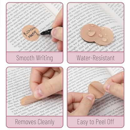 Mr. Pen- Round Transparent Sticky Notes, 1.1” Diameter, 14 Pads, 560 Sheets - color: Organic Modern, size: 560 pcs