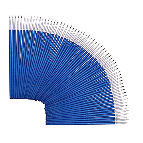 60 Pack Artists' Pointed Round Brush,Synthetic Bristles Painting,Detail Paint Brush,Nail Brushes for Miniature or Details Painting,Coloring,Drawing by Acrylic, Oil,Ink and Watercolor (S(#0)) - size: S(#0)