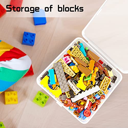 DUOFIRE Plastic Box Organizer, Small Storage Containers, Square 2 Pack - size: Square | 2 Pack
