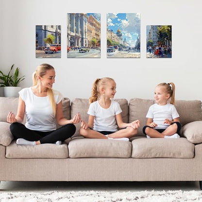 4 Packs Blank Canvases for Painting with 8x10in,11x14in(2 of Each), Stretched Canvases for Acrylics, Oils & Other Painting Media, 100% Cotton, 5/8 Inch Profile of Super Value Canvas Pack - size: 4 Pack Mixed - 11×14IN 8×10IN