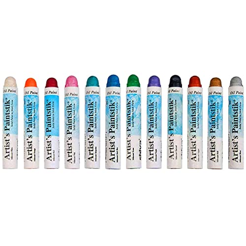 Jack Richeson Shiva Oil Paint Stick, Iridescent Colors, Set of 12