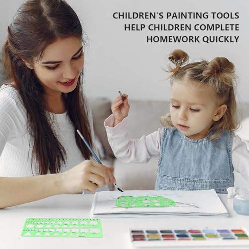SenseYo 7 Pack Drawings Templates Stencil, Circle Template for Geometric Drawing Stencils, Plastic Clear Circle Stencils Architecture Supplies Drafting Tools for Studying, Designing - size: 7 pcs