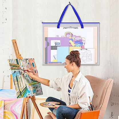 2 Pack Bulletin Board Poster Storage Bag, Art Portfolio Bag, Portfolio Folder for Artwork, Artwork Storage Case for Poster, Bulletin Board, Scrapbook, Keepsake and Teaching Materials (26'' x 20'')