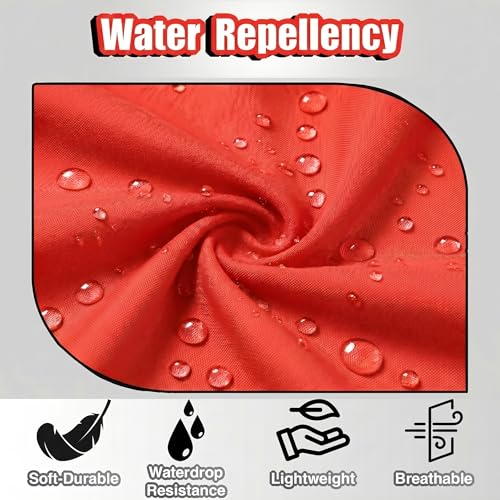 TOSHE Waist Apron 3 Pockets Waterdrop Resistant Cotton Server,Chef,Waitress - color: Red