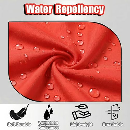 TOSHE Waist Apron 3 Pockets Waterdrop Resistant Cotton Server,Chef,Waitress - color: Red