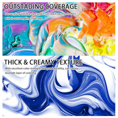SNOWSUN Heavy Body Acrylic Paint, 1L (40oz) Bulk Ultramarine Blue - Non Toxic Artist Grade Thick Paint for Canvas, Wood, Ceramic & Crafts - color: Ultramarine